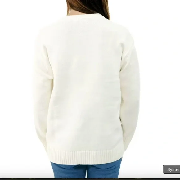 NWT Crewneck Sweater with Flag Design - Picture 2 of 5